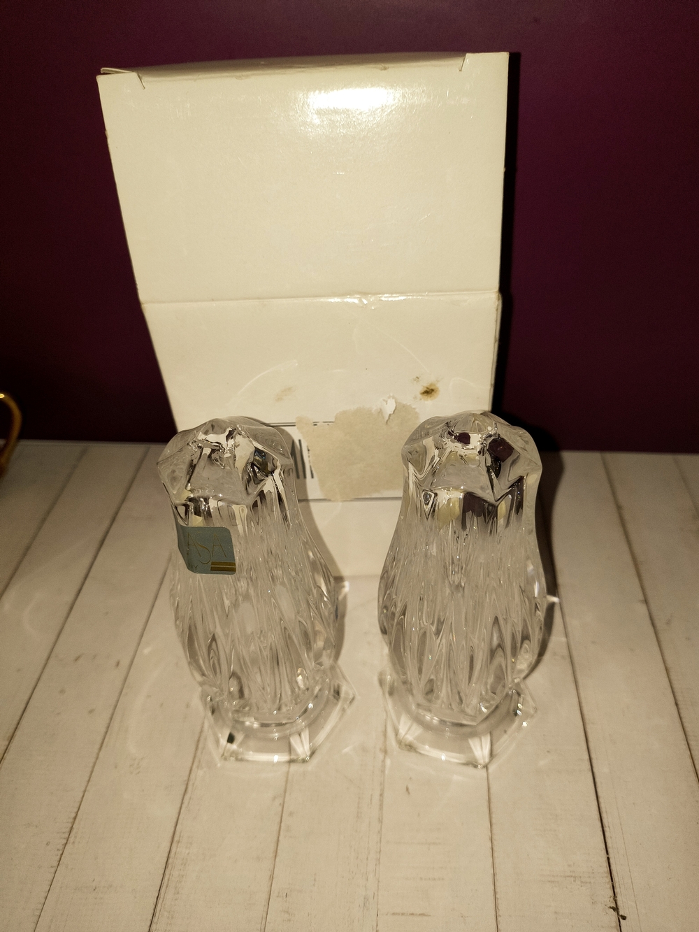 Mikasa Clear Crystal Salt and Pepper Shakers